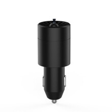 Car Air Purifier Ionizer Matte Black Portable Auto Air Freshener Removes for Car Vehicle Interior