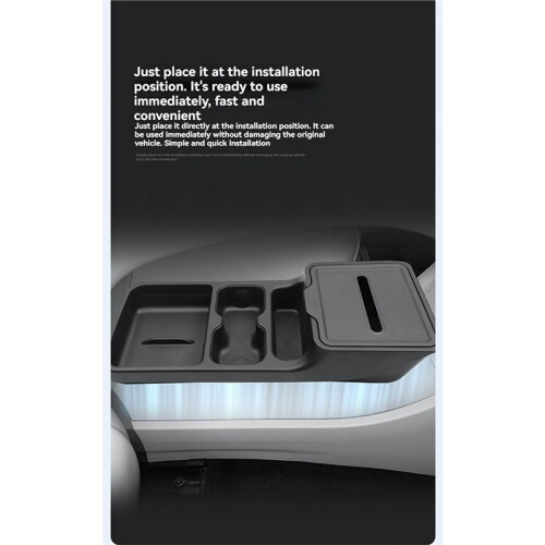 For   2024-2027 Center Console Storage Box Cup Holder Tissue Organizer Under Console Car Interior Accessories B 2
