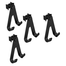 4-Piece J-Hook Tie-Down Anchors (Double Hook) - Swivel L-Track Cargo Securing Tool for Truck Beds & Trailers