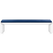 Bench Seat Pad Cushion MONSANO 168 x 35 cm Blue