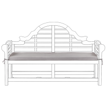 Bench Seat Pad Cushion MARLBORO 151 x 46 cm Grey