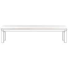 Bench Seat Pad Cushion MONSANO 168 x 35 cm Off-White