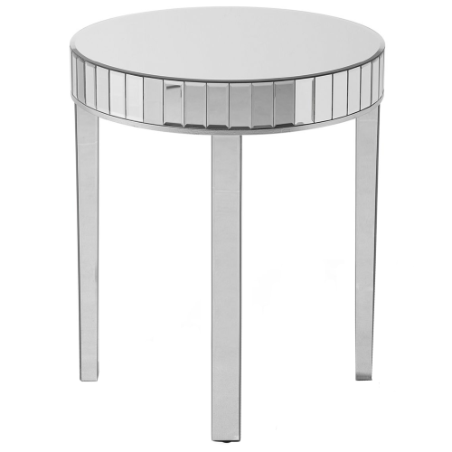 Beliani Side Table RIMARDE Glass Silver