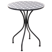 Bistro Table SIROLO 60 cm 60 cm Metal White/ Blue