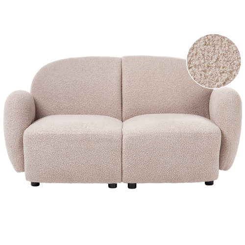 Beliani Sofa 2 Seater JULE Boucle Beige