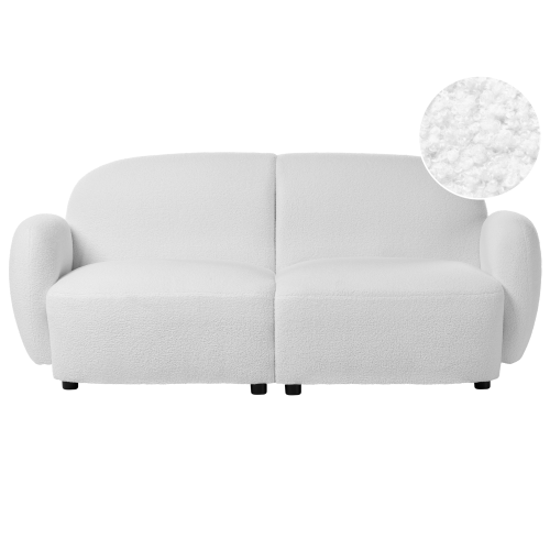 Beliani Sofa 3 Seater JULE Boucle White