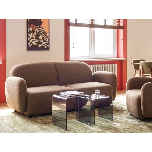 Beliani Sofa 2 Seater JULE Fabric Brown 1