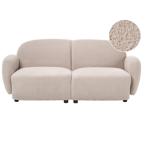 Beliani Sofa 3 Seater JULE Boucle Beige