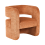 Beliani Armchair VIDSEL Chenille Orange 4