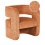 Beliani Armchair VIDSEL Chenille Orange 1