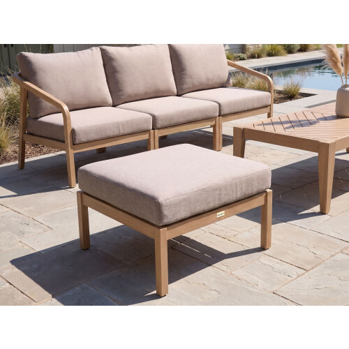 Beliani Ottoman RIVELLO Light Brown 1