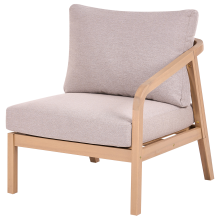 Garden Left-Hand Corner Section RIVELLO Acacia Wood Light Brown