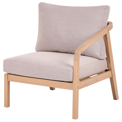 Beliani Garden Left-Hand Corner Section RIVELLO Acacia Wood Light Brown
