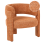 Beliani Armchair BUREA Chenille Orange 1