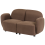 Beliani Sofa 2 Seater JULE Fabric Brown 4
