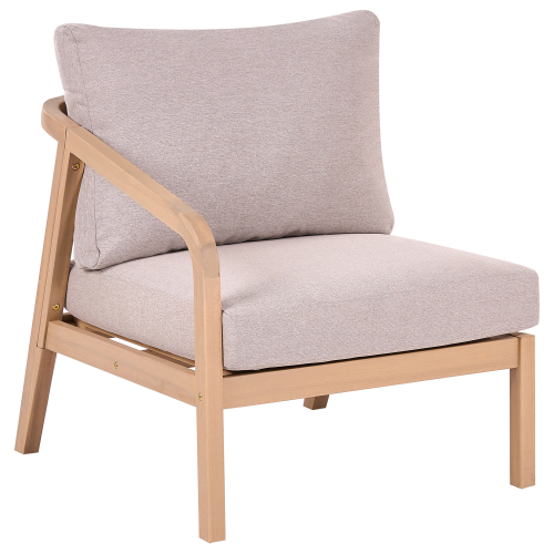 Beliani Garden Right-Hand Corner Section RIVELLO Acacia Wood Light Brown