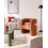 Beliani Armchair VIDSEL Chenille Orange 2