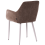Beliani Set of 2 Dining Chairs WELLSTON Fabric Brown 6