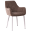 Beliani Set of 2 Dining Chairs WELLSTON Fabric Brown 4