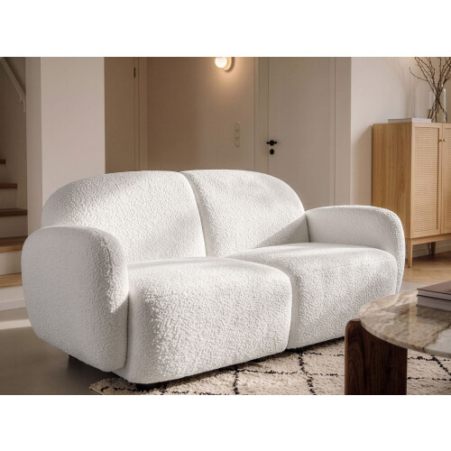 Beliani Sofa 2 Seater JULE Boucle Off-White 1