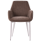 Beliani Set of 2 Dining Chairs WELLSTON Fabric Brown 5
