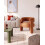 Beliani Armchair BUREA Chenille Orange 2