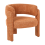 Beliani Armchair BUREA Chenille Orange 4