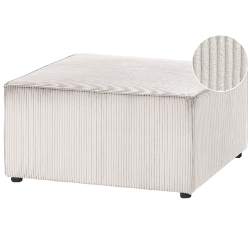 Beliani Ottoman LEMVIG Corduroy Beige