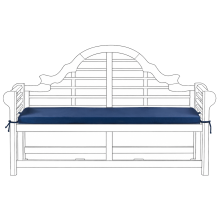 Bench Seat Pad Cushion MARLBORO 151 x 46 cm Blue