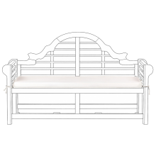 Bench Seat Pad Cushion MARLBORO 151 x 46 cm Off-White