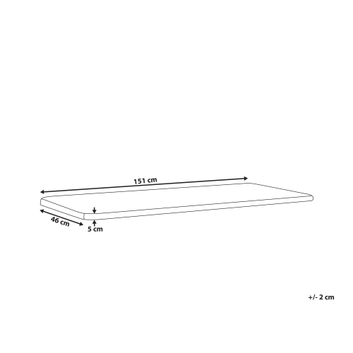 Beliani Bench Seat Pad Cushion MARLBORO 151 x 46 cm Grey 2