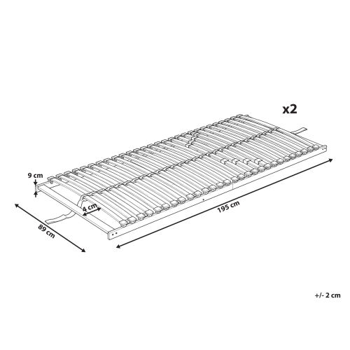 Beliani Slatted Bed Base LIRY 160 x 200 cm (EU King Size) 2