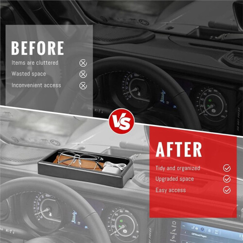 Dashboard Storage Tray for   JL JLU 2024-2026 Dashboard Organizer Container Box Accessories 2