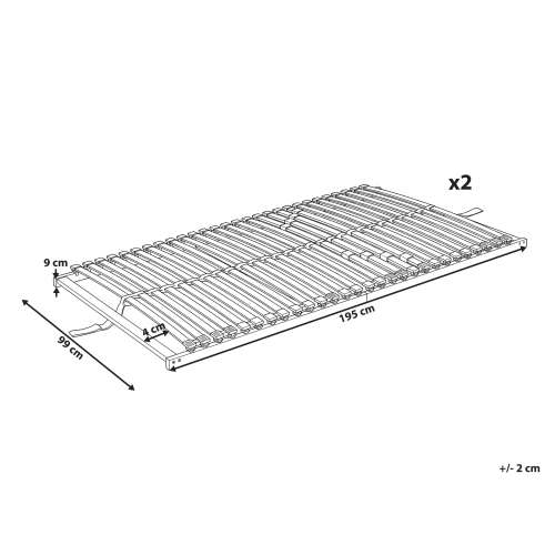 Beliani Slatted Bed Base LIRY 180 x 200 cm (EU Super King) 2