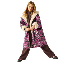 (5 - 9 Yrs, Extreme Pink Leopard) Regatta Kids Waterproof Changing Robe Pro