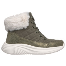 (10K, Olive) Skechers Kids Bounder Pro - Cozy Fit Luxe Snow Boots