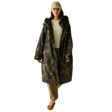 (S/M, Bark Green Distressed Textured) Regatta Adults Outdoor Waterproof Changing Robe Pro
