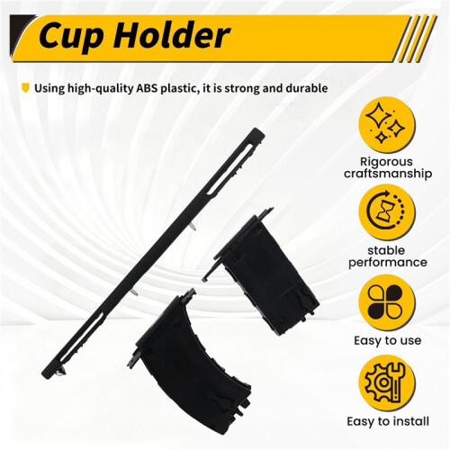Car Left & Right Cup Holder Set with Trim Panel Black for- E90 E91 E92 E93 2005-2012 51459173469 51459173463 1