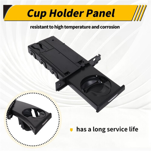 Car Left & Right Cup Holder Set with Trim Panel Black for- E90 E91 E92 E93 2005-2012 51459173469 51459173463 2