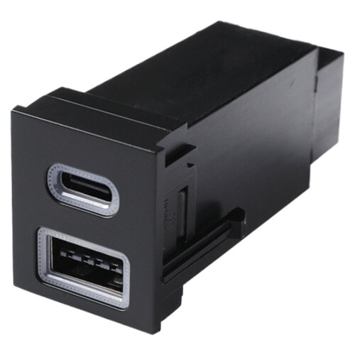 PD+QC 3.0 Car Charger Socket Fast-Charging Outlet Power Adapter for  RAV4 PD+USB 2