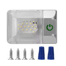 Adjustable LED Reading Lamp with Touch Dimmer for Campers RV Trailer Ceiling Lighting