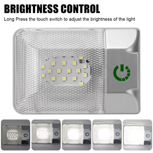 Adjustable LED Reading Lamp with Touch Dimmer for Campers RV Trailer Ceiling Lighting 1