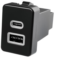 Prise Double Chargeur de Voiture avec Port de Charge Rapide USB TYPE C PD QC3.0 pour Transit 2009-2016
