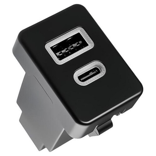 Tomada Dupla para Carro com Carregamento Rápido USB Tipo C PD QC3.0 para  Transit 2009-2016 1