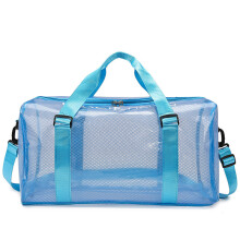 (Blue) Pvc Static Mesh Travel Pack Waterproof Travel Bag For Camping Exploration Outdoor And
