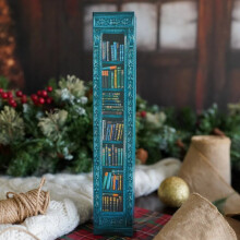 (Blue)Mini Book Ornament Advent Calendar Geometric Shape For Christmas Home Styling