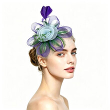 (Style 8)Feder Haarschmuck mit Vintage Blumen Style und Perlen Details für Hochzeiten