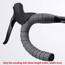 (White)Bike Handlebar Cover With Honeycomb Pattern Breathable Pu Eva Nonslip Wrap