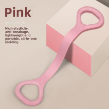 (Pink)Silicone Workout Resistance Band For Women Yoga And Fitness Back Sculpting