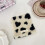 (Light Pink)Square Plush Heart Coasters For Cafe Table Protection With Antiscald Features 6
